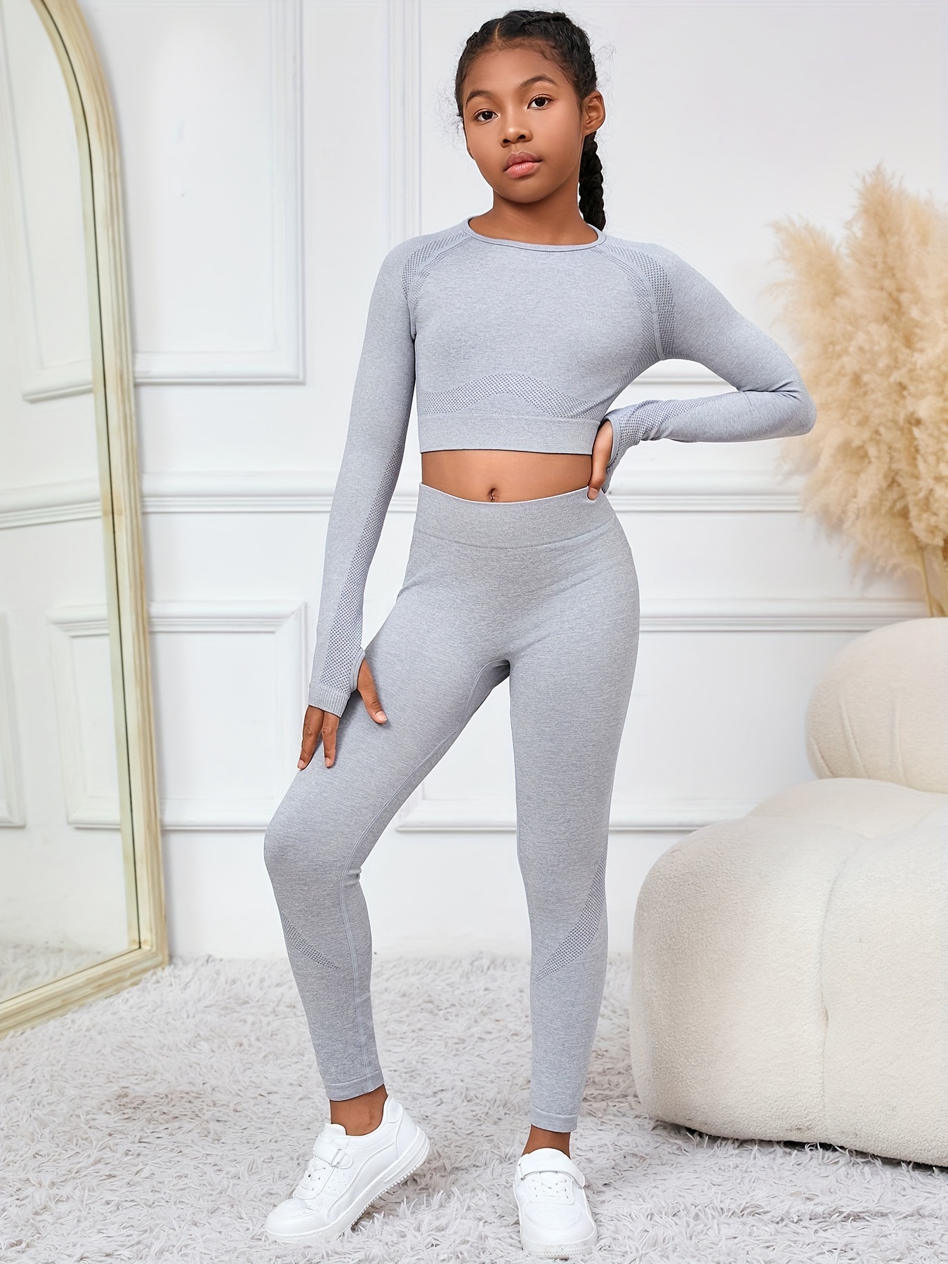 Tenue Sport 2 Pièces Femme – Haut Manches Courtes + Short, Léger Et Respirant, Pour Running, Yoga, Fitness