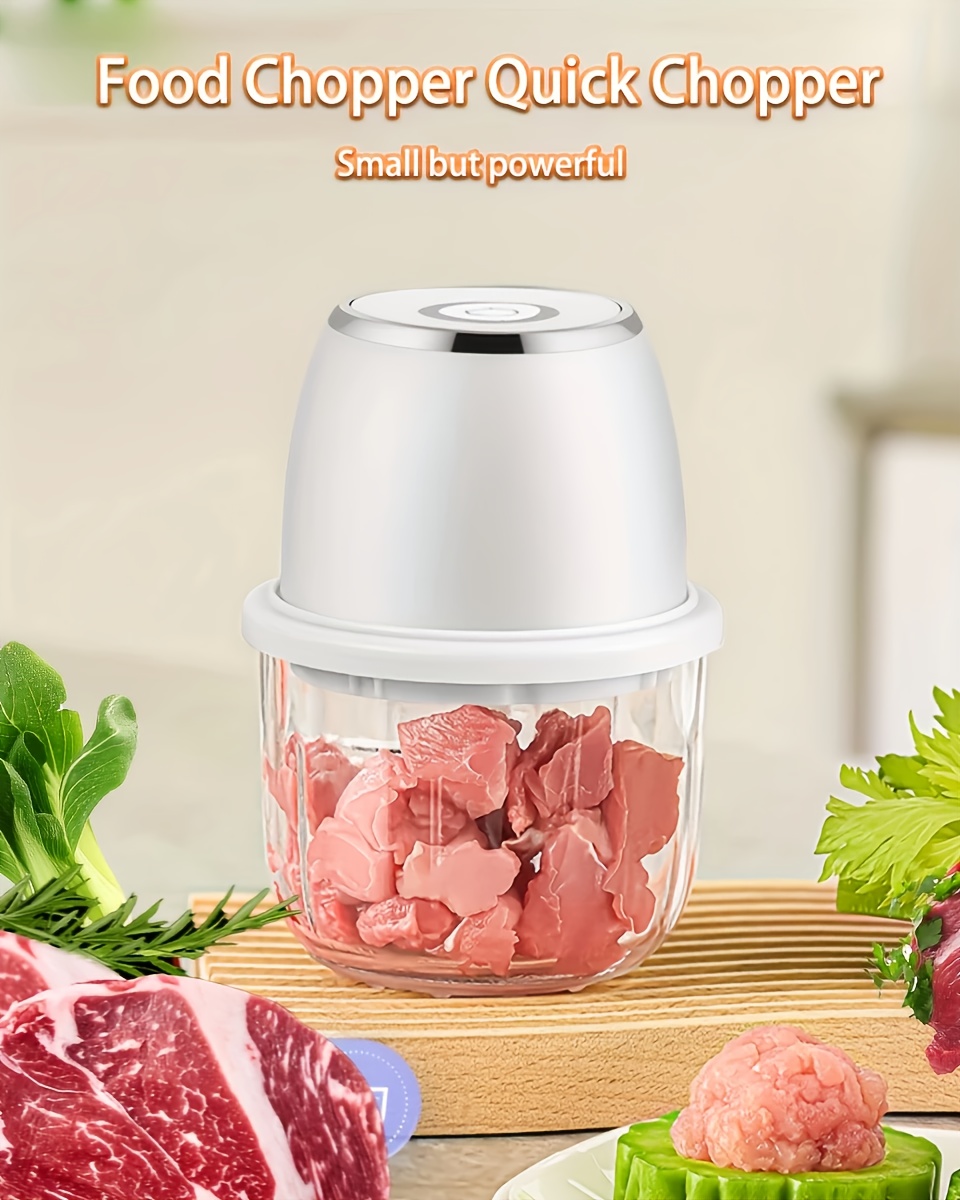 electric garlic chopper mini   chopper garlic grinder onion chopper blender to vegetables wireless food processor for ginger chili fruit meat etc Product details 0