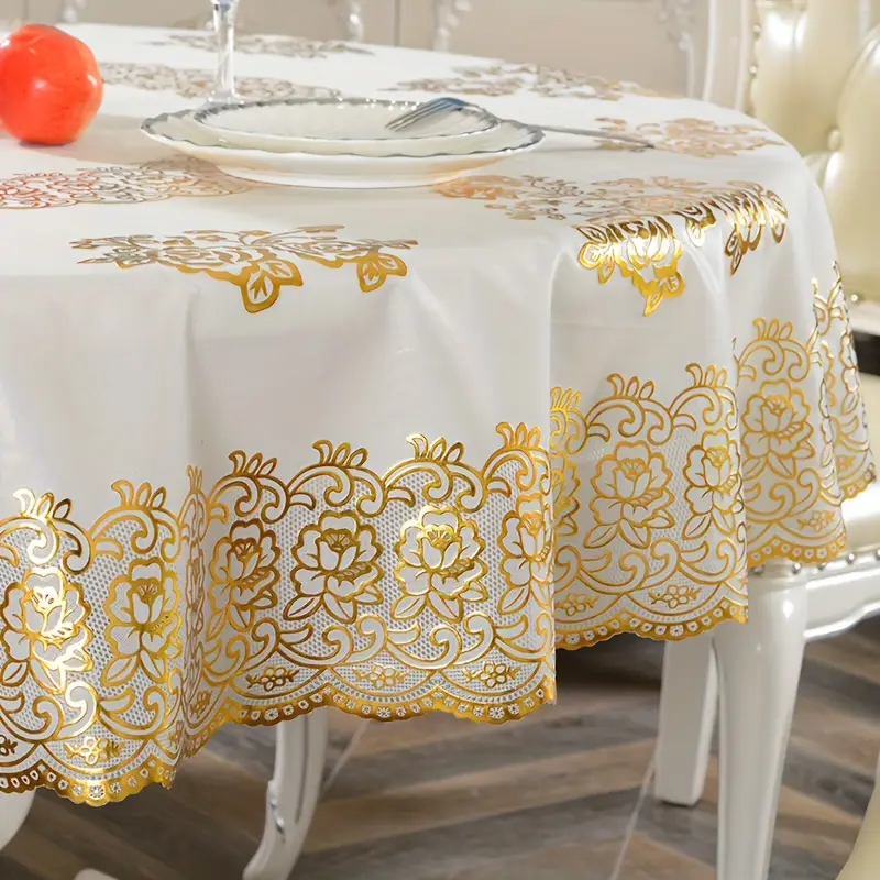 round table tablecloth party decoration home round tablecloth party decoration party supplies festival decoration festival supplies table decoration restaurant decoration vintage floral round tablecloth details 5