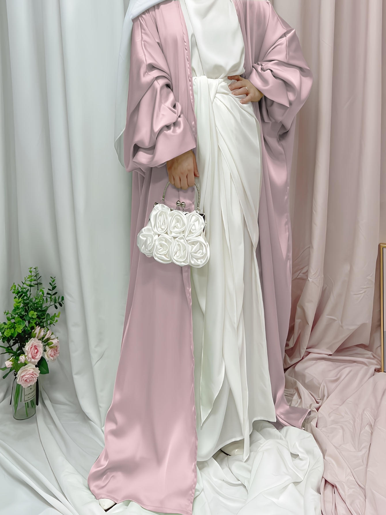 white christmas dresses Gia Delightful Abaya Dress – Abaya Sister main image 0