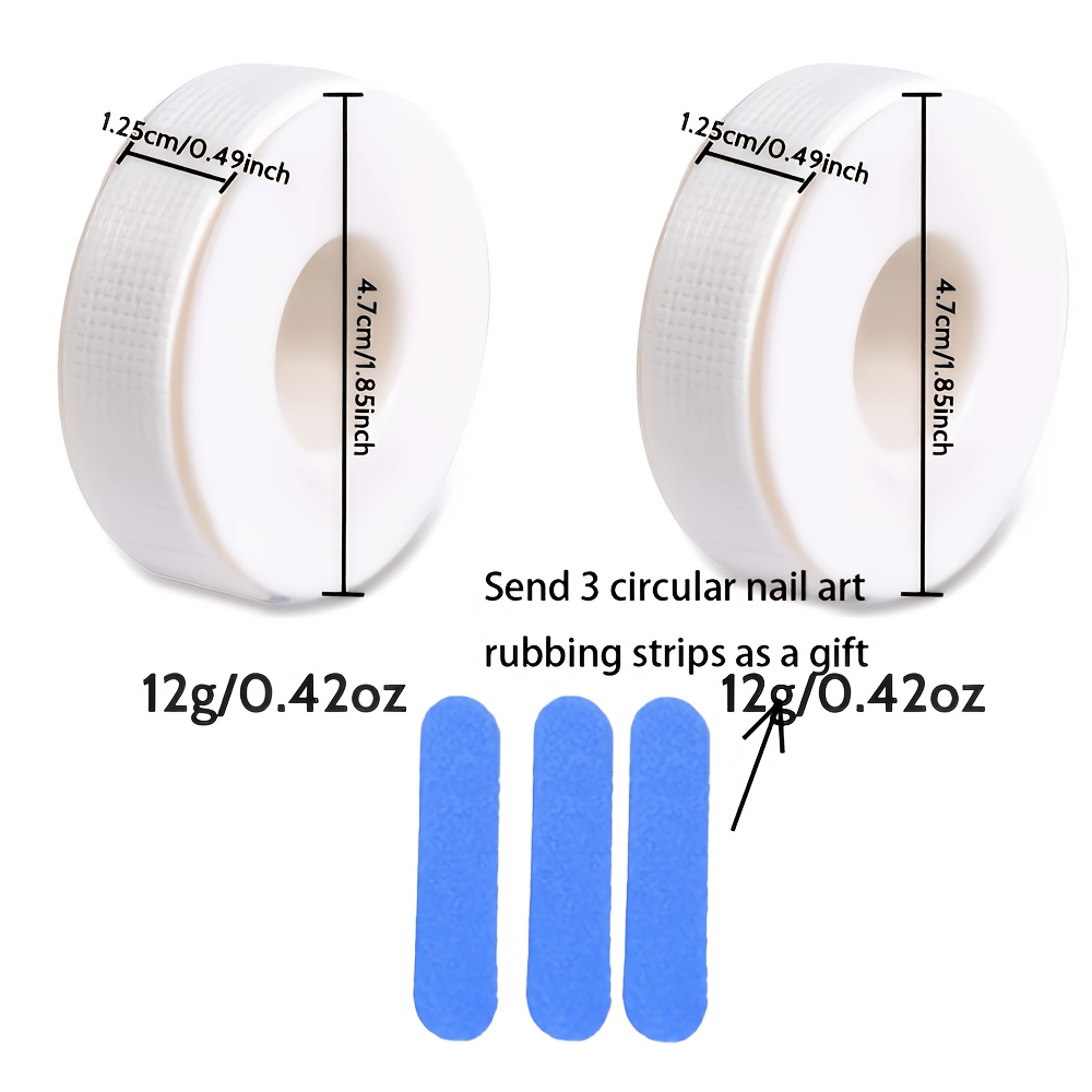 TEMU Set da 5 pezzi: 2 rotoli + 3 piccole protezioni per unghie. Adesivi protettivi per unghie tagliabili di piccole dimensioni per manicure. Misure