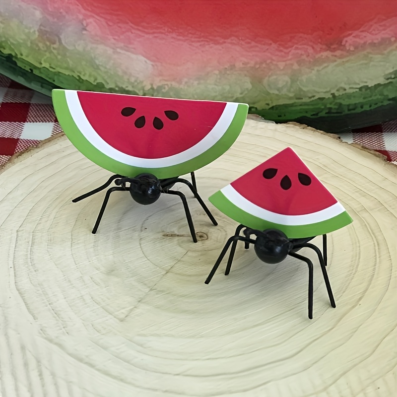 TEMU Artificial Plastic Ants Carrying Watermelon Decor, Summer Picnic Decoration, Pvc Material, Lifelike Design For Outdoor And Indoor Use, Indoor Decoration | Design | Durable Decor, Ants Decor