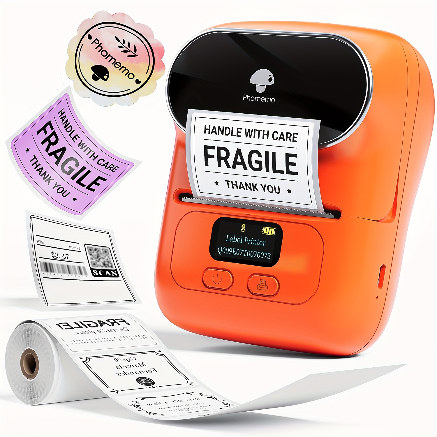 Phomemo M110 Label Printer Portable Thermal Printer bluethooth Connect  Compatible with iOS and Android 
