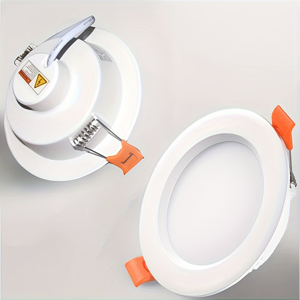 

[six Sets] 6 Sets Of Led Embedded Ceiling Light, 100mm Compact Size, Corridor Special, 3000k Warm Light To Create A Warm Atmosphere, Safe And Bright, Comfortable.