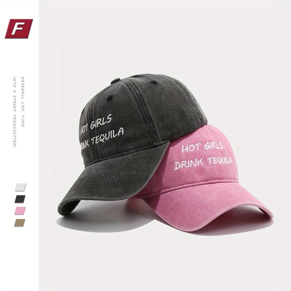 Letter Embroidery Baseball Cap, Comfortable & Washable