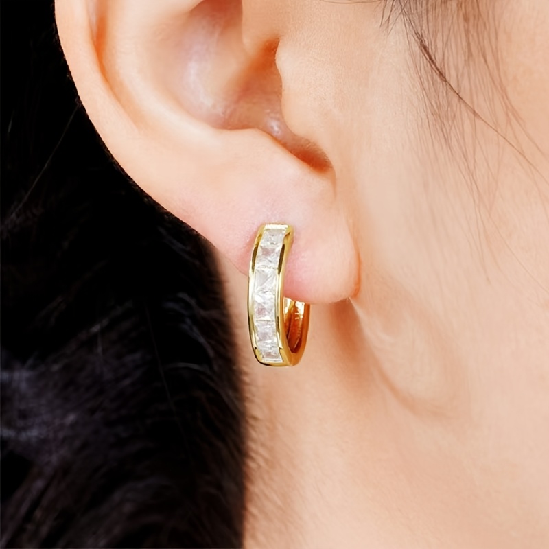 2pcs Women's Drop & Hoop Earrings Set — Stainless Steel