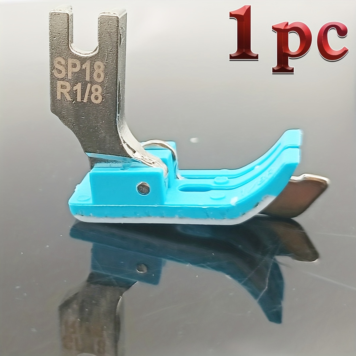 TEMU Pies de prensa SP-18 1/8In para máquina de coser industrial, pie compensador elevador, pie de prensa de costura con bisagra y guía derecha para