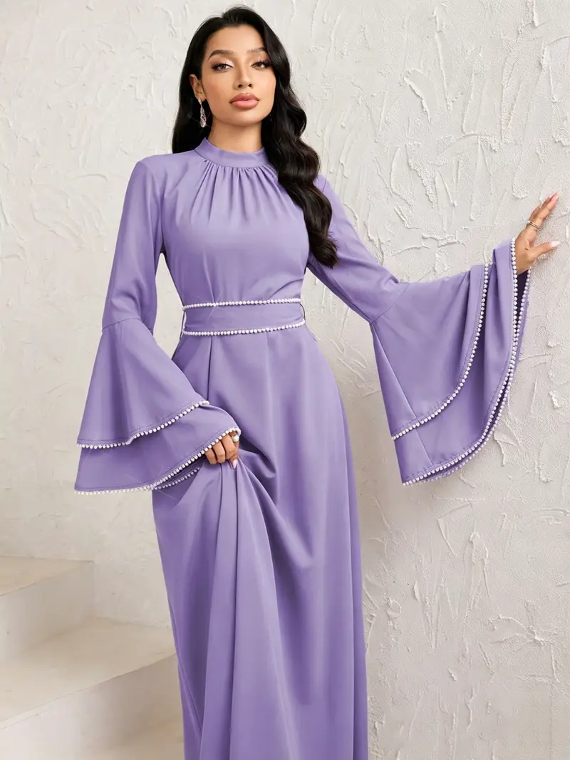 smokey purple dress Purple Satin A-line Backless Long Prom Dresses With Slit, Evening Dress, MP910