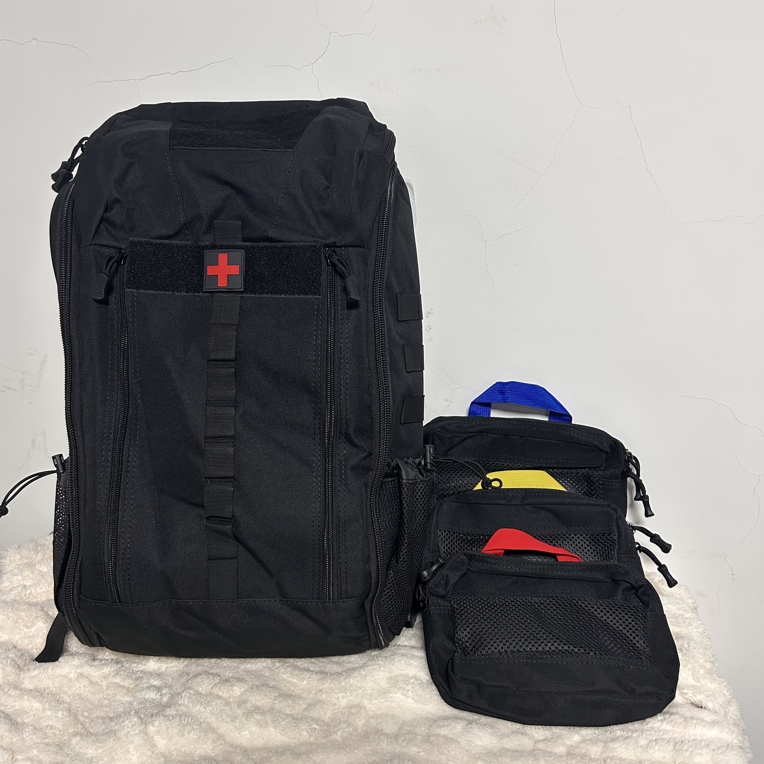 TEMU 4pcs Large Capacity Men's Backpack Hiking Camping Travel Bag Camping Gear, Travel Bag Outdoor Walking Bag Supplies Bag Travel Essentials