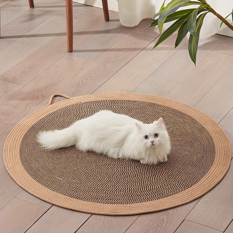 

Summer Cooling Cat Mat - Durable Sisal Rope Woven, Scratch-resistant Floor Pad For Cats