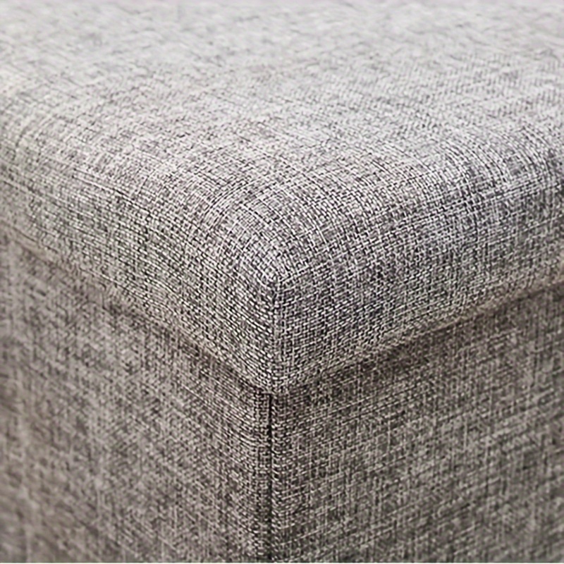 1pc folding multifunctional polyester linen storage ottoman - with storage box organizer, for adults & pets, 48.26x30.48x30.48cm Product details 6