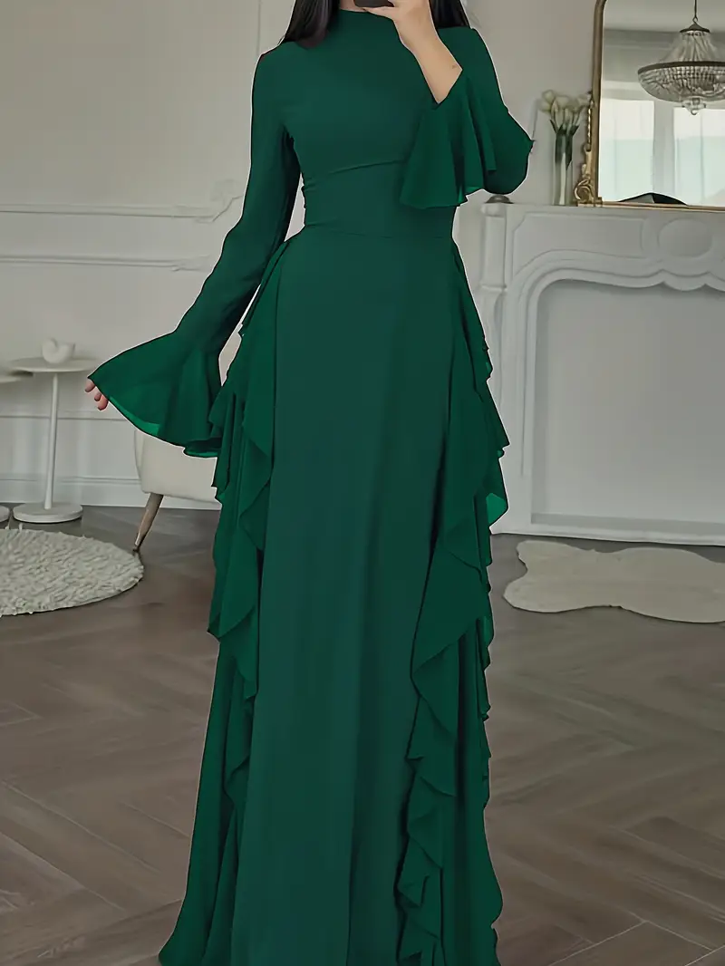 womens elegant ruffle sleeve long sleeve high - Temu Switzerland womens elegant ruffle sleeve long sleeve high - Temu Switzerland