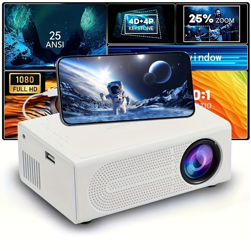 Projector, 2024 Upgraded Mini Projector,4K Support Portable Projector With Bluetooth