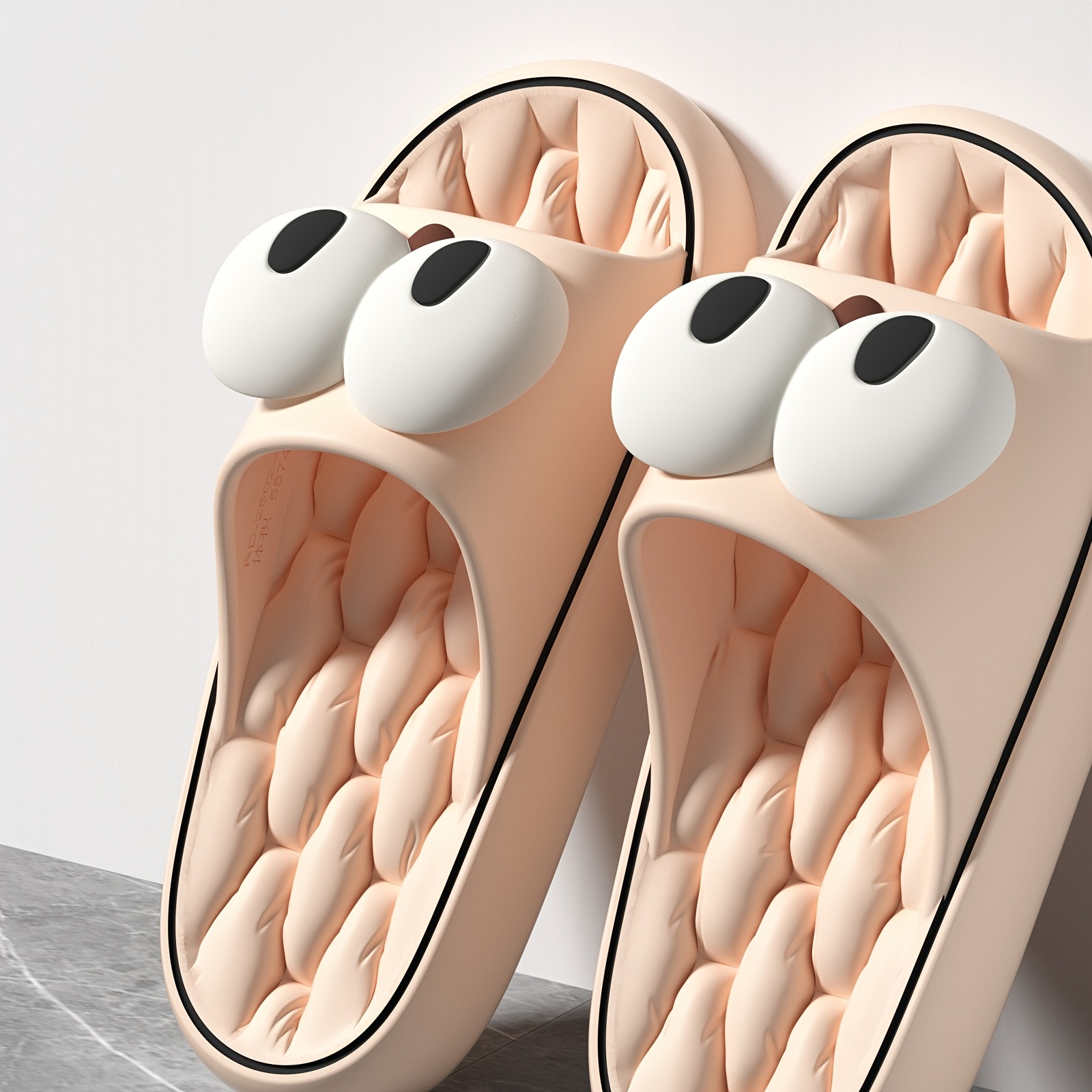 2025 New Casual Slippers with Large Eyes Design - Non-Slip, Thick Sole, EVA Material, Perfect for Indoor & Outdoor Use, Odorless, Comfortable, And Stylish