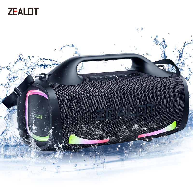 Zealot S79 100w Speaker With Output Power, Portable Subwoofer, Rgb Lighting, Eq , Up To Of , Supports Phones, Tablets, Computers, And Tvs. Sd, Usb, Aux, Dual Pairing Function. Suitable For Cars