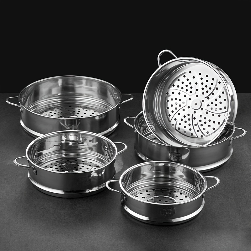 

Stainless Steel Egg Poacher Pan Set With Steamer Insert - Multi-use Pressure Cooker Accessory For Cooking Eggs, Vegetables, And Pasta