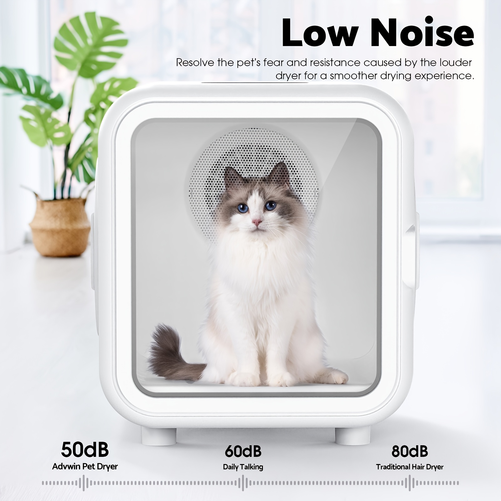 Cobuy Pet Dryer Box 68L, 15Min Fast 360° Drying, No More Pet Scared of Blower, 5 Modes for Cats Small Dogs - Image 10