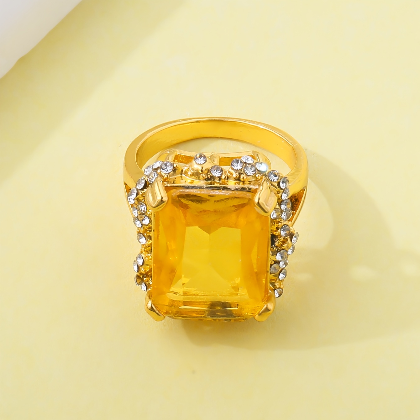 Women's Stylish Square Synthetic Zirconia Ring