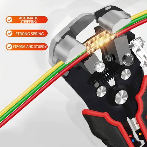 1pc Automatic Wire Stripper Wire Stripper Cable Pliers Stripping Tool for Electrician Cutting Crimping Twisting Wire Pliers Cable Stripper Cable Cutter Peeler