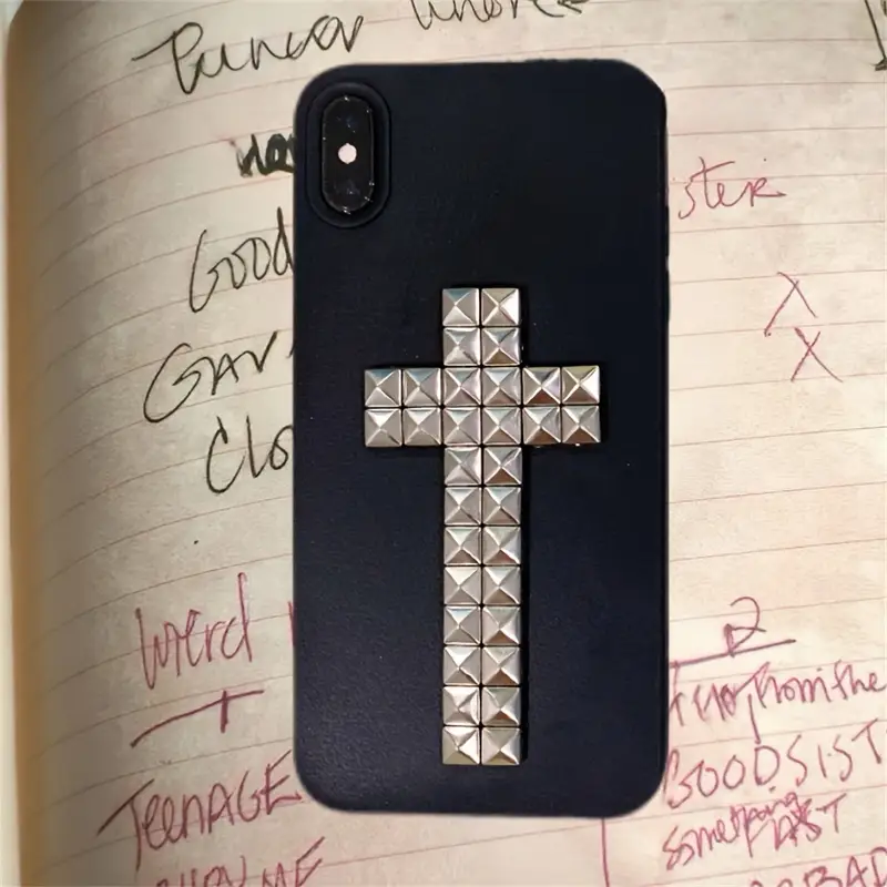 phone case punk cool cross religious rock n roll rivet metal - Temu phone case punk cool cross religious rock n roll rivet metal - Temu