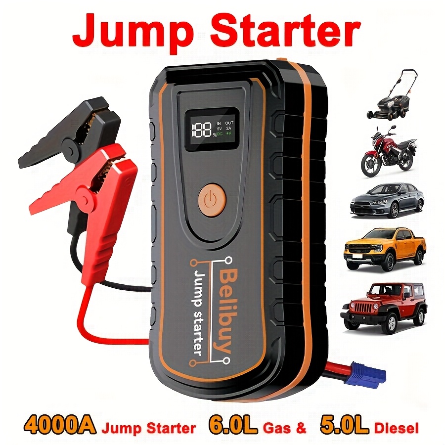 high   starter advanced portable emergency car starter powerful 6000mah rechargeable battery usb charging suitable for vehicles under 36v   version reliable emergency power Product details 1