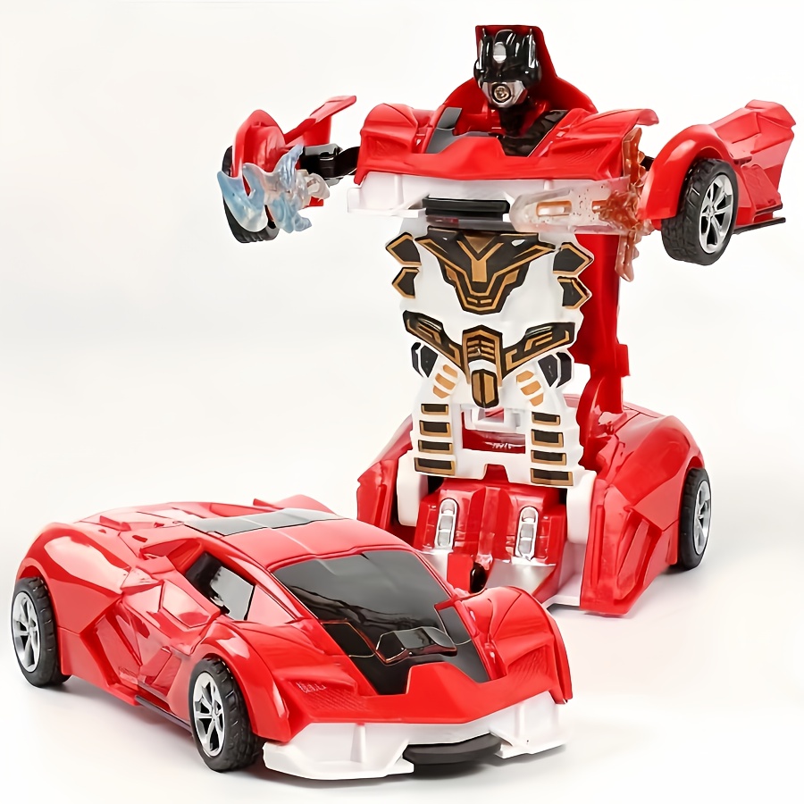 Impact Deformation Robot Police Car Collision Children's Toy For Boys And Girls - Thanksgiving And Halloween Gift Toys ( With 2 Tools)