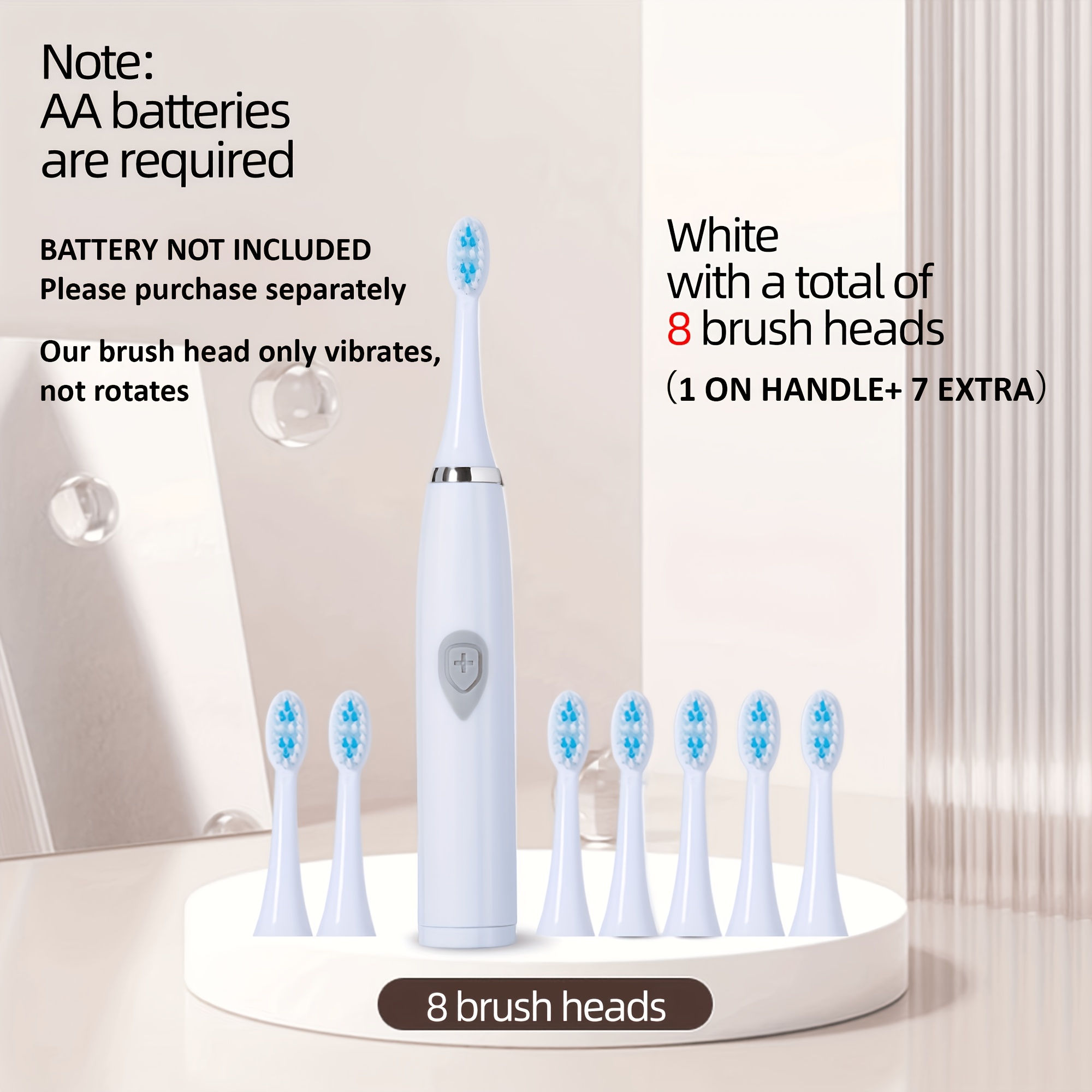 Travel-Friendly Electric Toothbrush with Interchangeable Brush Heads