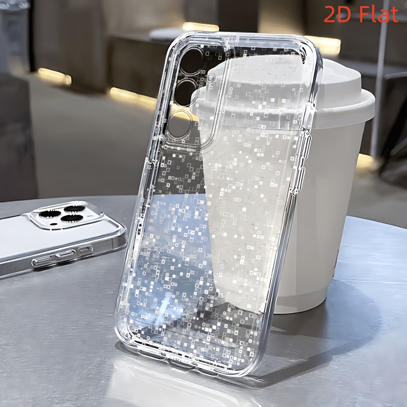 Etui za telefon - Tech-Sense bel kvadratni 2D potiskan etui za telefon, primeren za Galaxy A02 A03S A04 A05S A06 A13 A14 A15 A16 5G A21S A22 A23