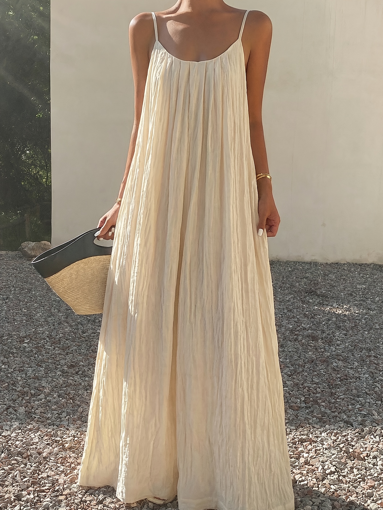new beige beach vacation dress women designed a backless - Temu Qatar