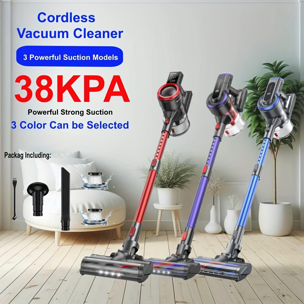 

Honiture Cordless Vacuum Cleaner 38000 Pa/450 W Vacuum Cleaner Vacuum Cleaner Self-charging With Led Display/anti-tangle Brush Stick Vacuum Cleaner For Hard Floors/carpets