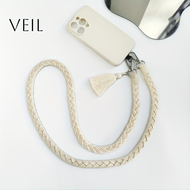 A Easy Long Tassel Handmade Woven Crossbody Phone Strap, A Versatile Accessory For Bags And Speakers, An Anti-loss Strap, Perfect As A Gift For Christmas, Valentine's Day, Or Mother's Day