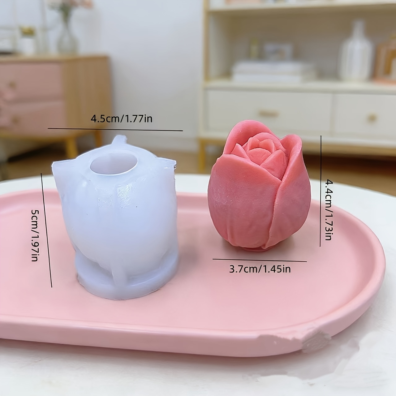 TEMU Stampo in silicone per candele aromaterapiche a forma di grande e piccolo, decorazione per la casa/ornamenti regalo, stampo in gesso, stampo in
