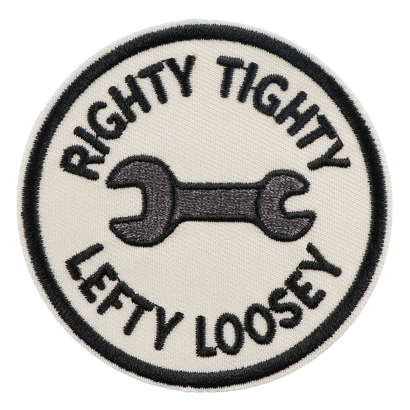TEMU 1pc Loosey Wrench Embroidered Mechanic Tool Iron-on Badge For Workwear Hat Accessory