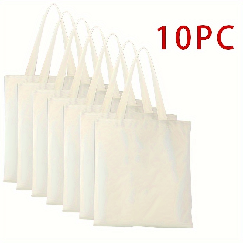 

Beige Lightweight Canvas Tote Bag, Large Capacity Shopping Bag, Minimalist Shoulder Bag For Travel, School