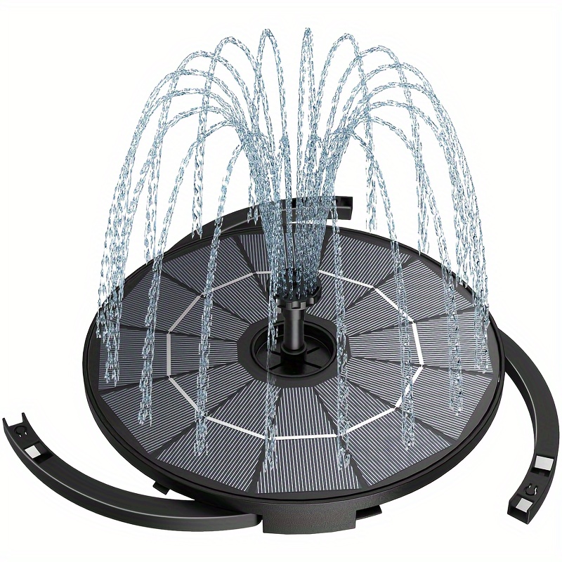 

Aisitin Diy Solar Fountain Pump For Water Feature With 3.9ft Cord, Solar Bird Bath Fountain With 6 Nozzles, Solar Powered Water Floating Fountain For Bird Bath, Garden, Ponds Fish Tank, Outdoor