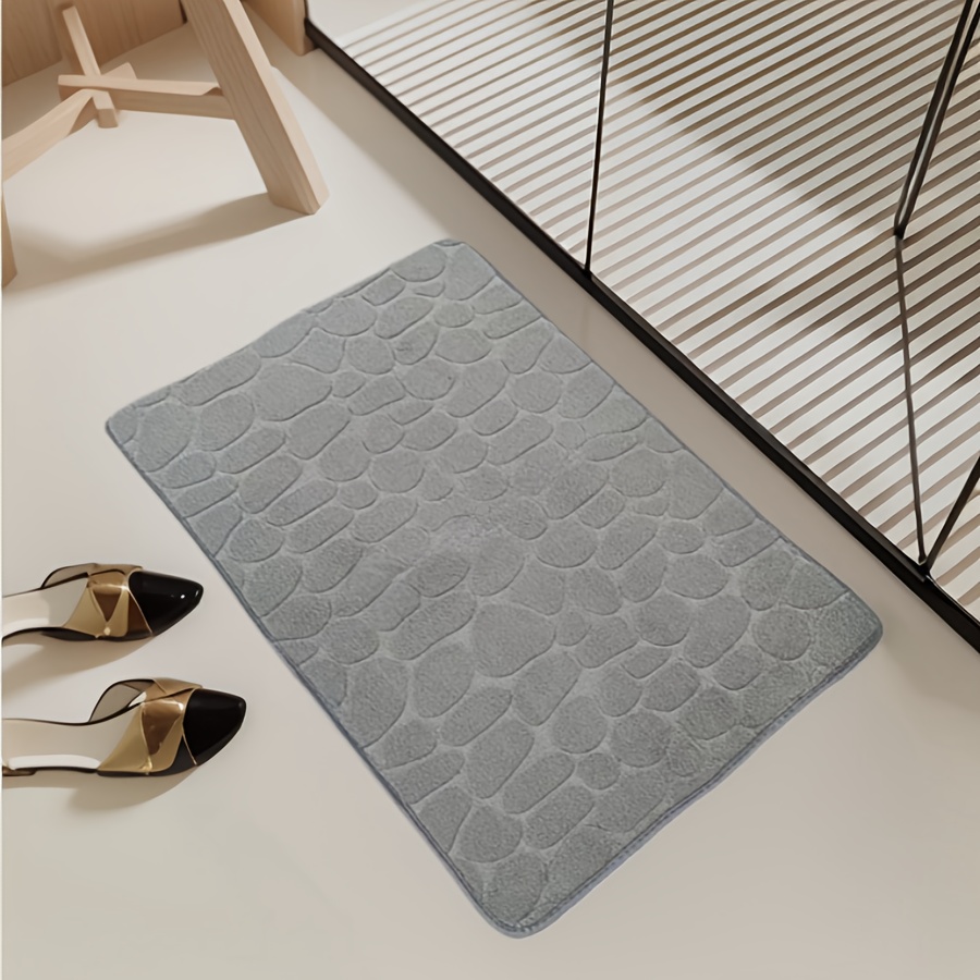 1pc Quick-Drying Memory Foam Bath Mat with Non-Slip Backing - Soft And Comfortable Shower Room Carpet, Machine Washable Bathroom Accessory, Bathroom Accessories