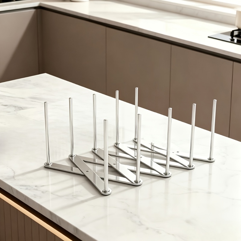 TEMU Appker Foldable Kitchen Countertop Drain Rack, Space- Retractable Drying Mat With Draining Area.