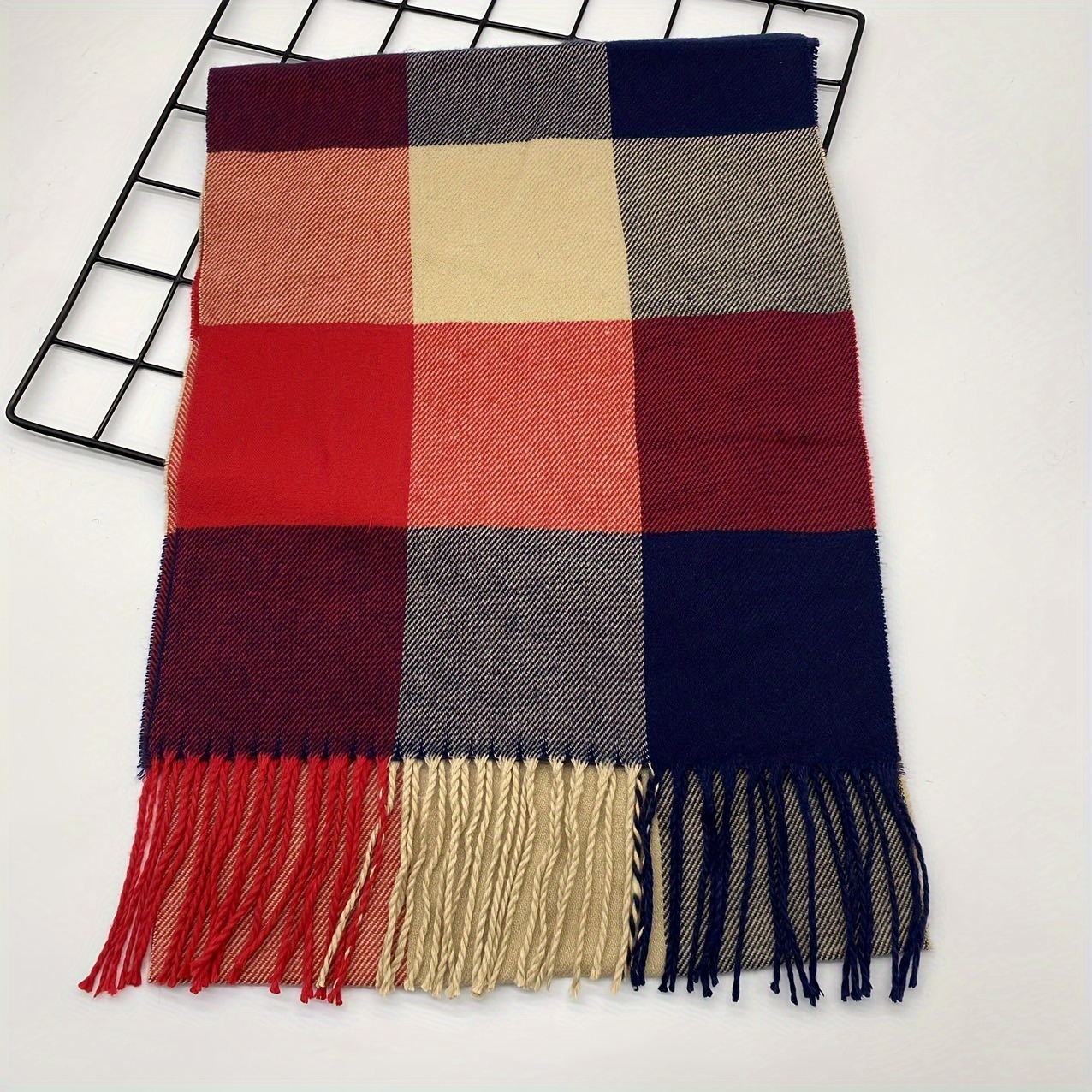 Men's Autumn Winter Warm Scarf, British Style Long Neck Scarf