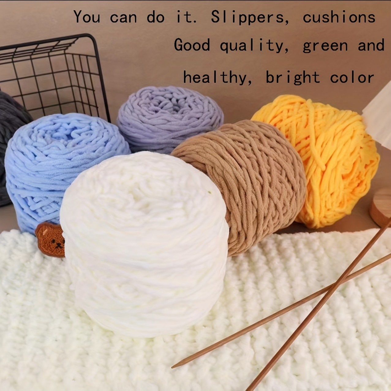 

1pc Soft Comfortable Yarn, Polyester Yarn Soft And Warm Thick Yarn, Used For Knitting Scarves, Slippers, Sweaters, Gloves, Bags, Diy Knitting And Crochet Handmade Gifts Yarn 100g