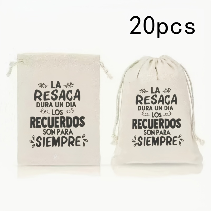 TEMU Regalo para Ella/Él 10/20 Bolsas de Regalo de Recuperación de Resaca Españolas con Cierre de Cordón - Bolsas de Recuerdo para con Temática