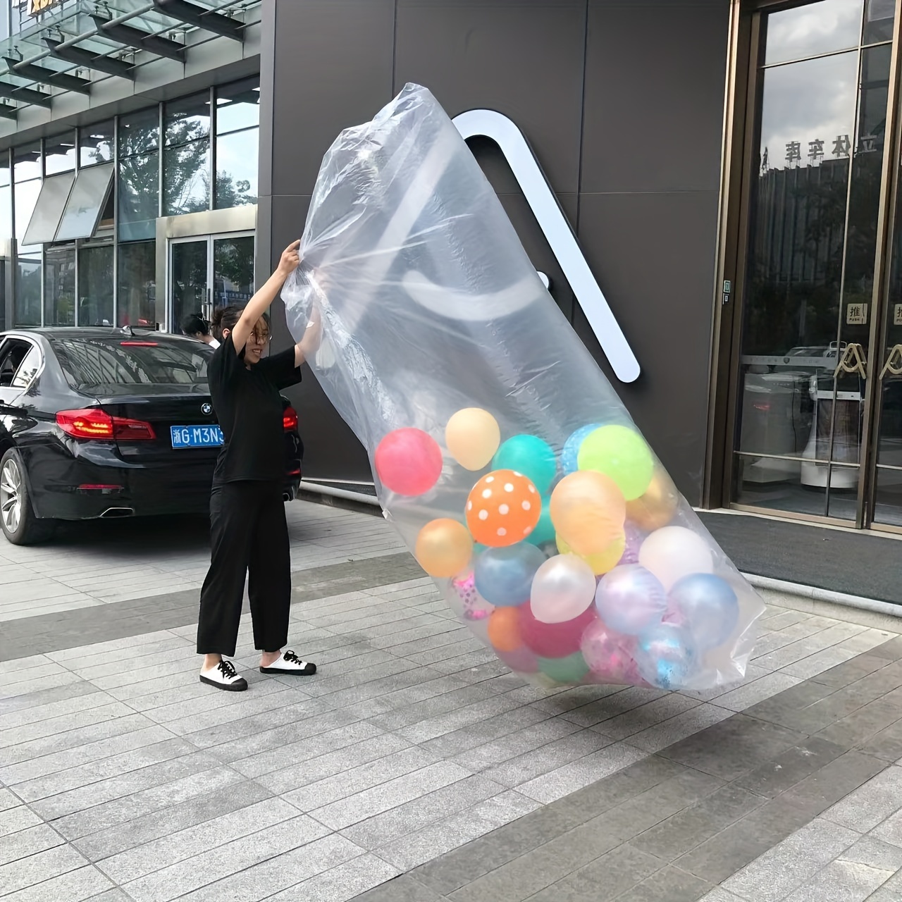 TEMU 1 Reusable Bag For Storing Balloons, Suitable For Party Decorations, Halloween Celebrations, Birthday Events, Wedding Attire, Thanksgiving And
