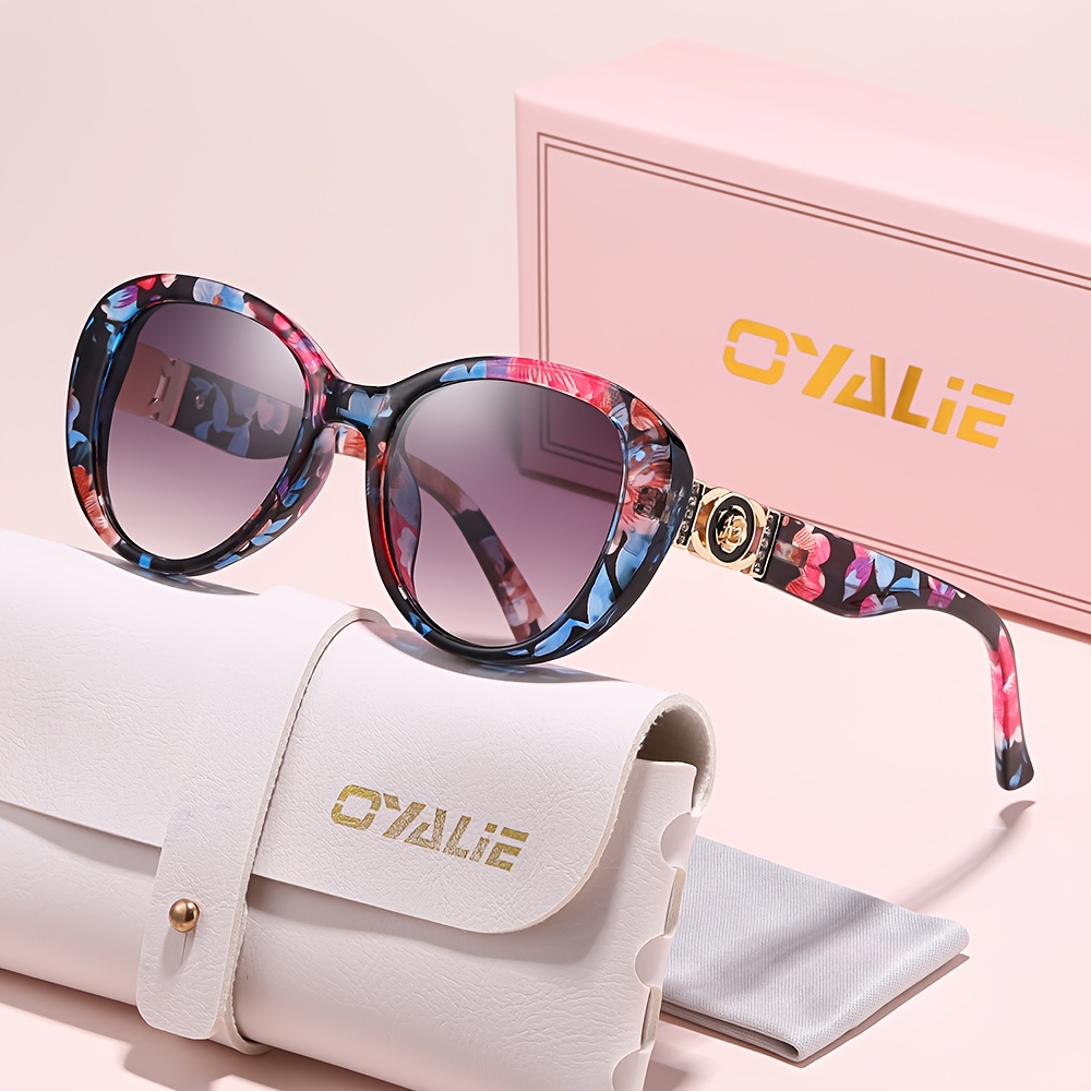  luxury oversized frame glasses for women featuring a stylish floral       for prom and parties