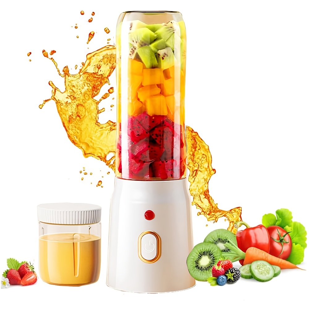 portable electric juice cup set with dual cups usb charging lithium battery powered multi purpose for home dorm travel outdoor   for smoothies shakes rechargeable fruit juicer round plastic under 1l capacity details 3