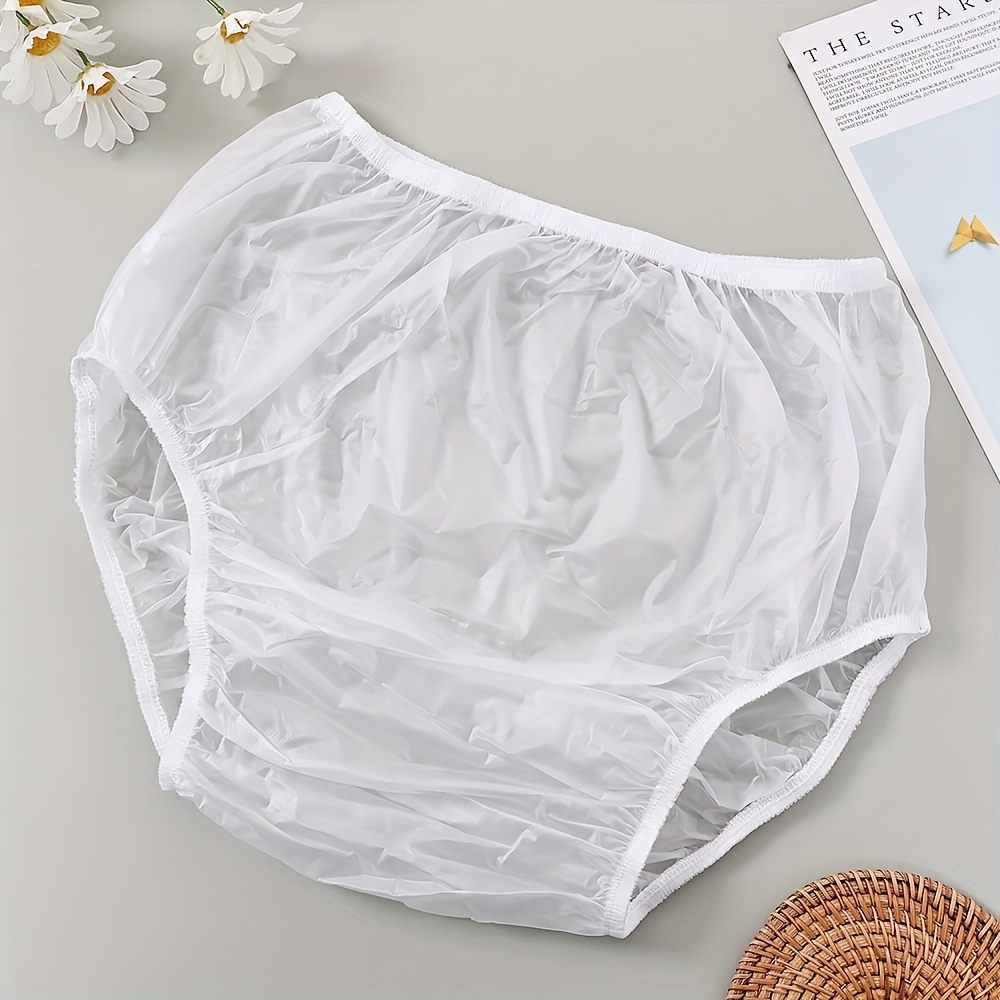 1pc/2pcs Unisex Adult Plastic Underwear, Pvc Material, Stretchable, Soft Non-friction, Washable Reusable, Cold Resistant To -30°c, Breathable Special Fabric, Solid Color