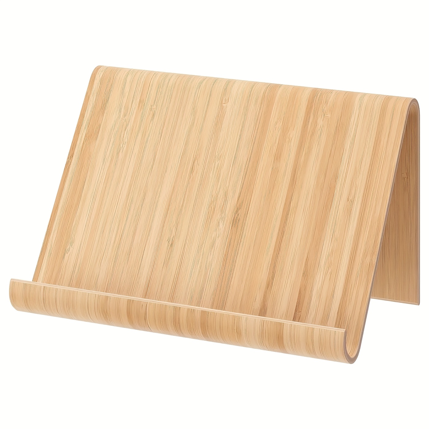 A Bamboo Tablet Stand And Holder - Made Wood, Suitable For E-readers, Smartphones, And More - A Portable Kitchen Desktop Organizer For Books, Recipes, Gadgets, Tablets, And Surfaces