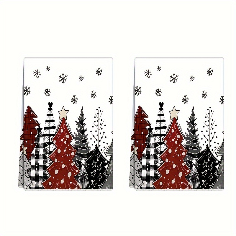 

2pcs Christmas Towels - , & | Polyester Dish Cloths For Cleaning