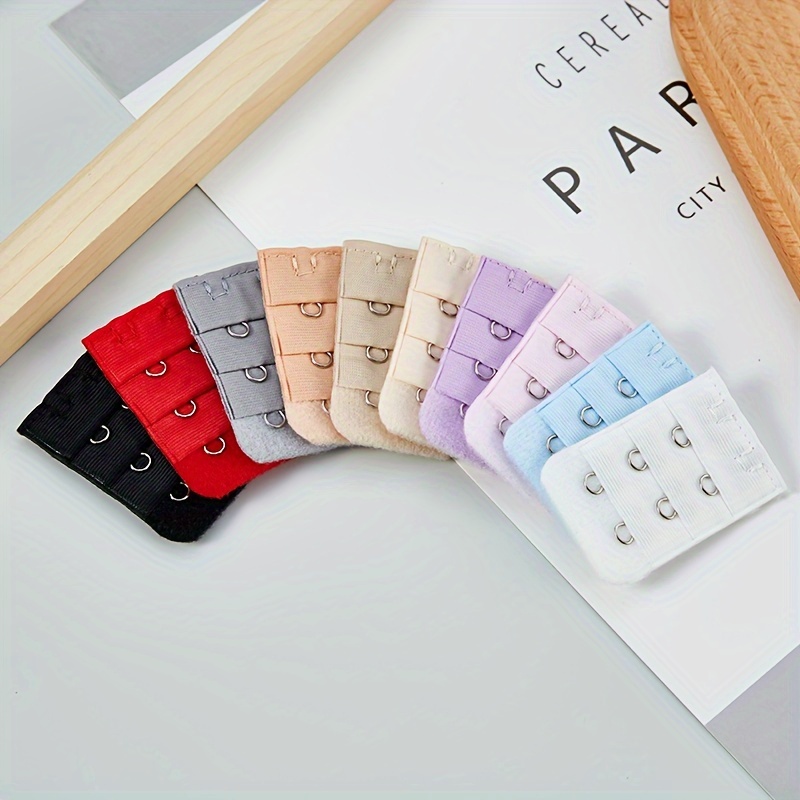 10pcs Triple-row Double-button Bra Extender/bra Clasp/underwear Extender/adjustable Clasp