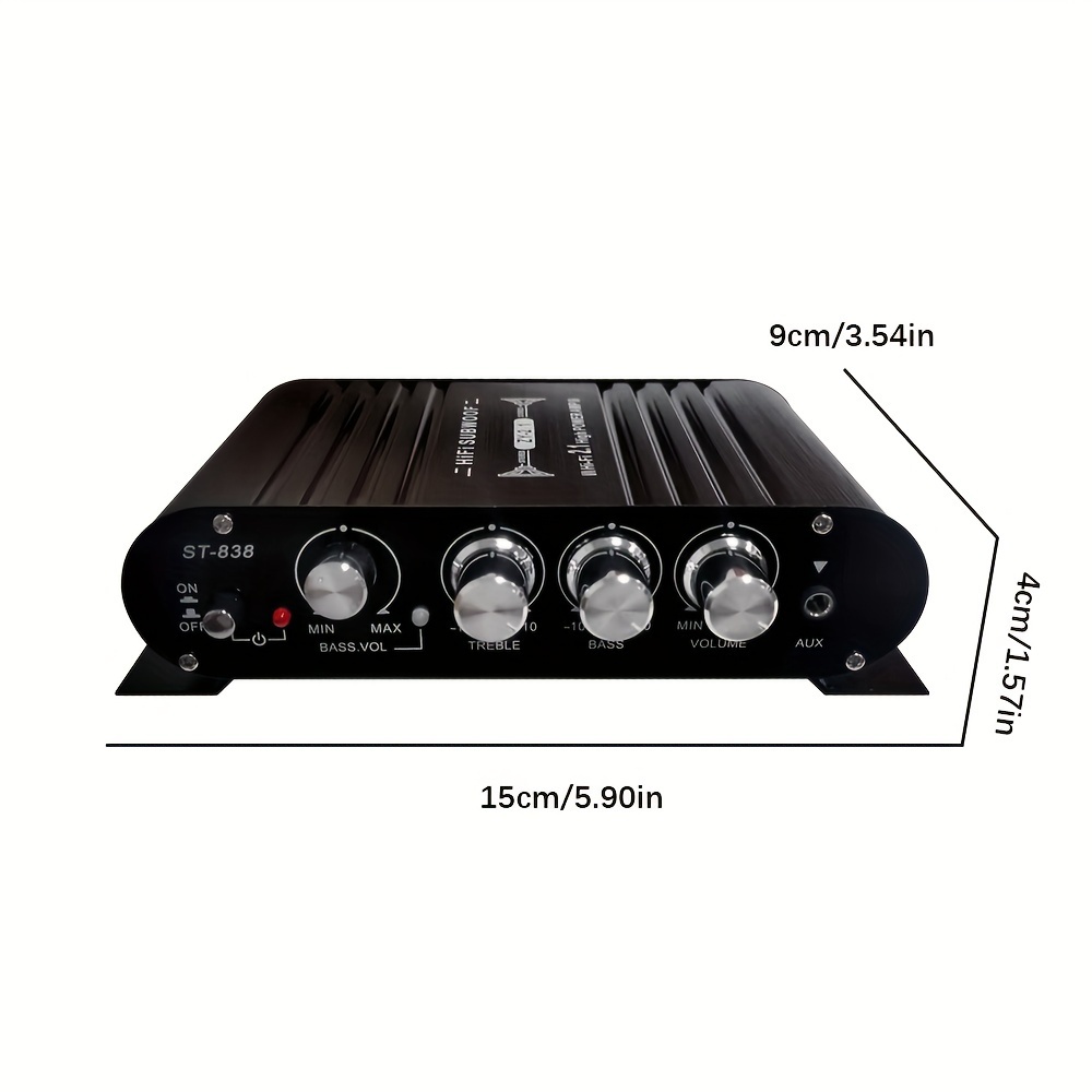 2 1 channel outdoor speaker amplifier multiple audio device connection inputs suitable for families and cars mini size low distortion