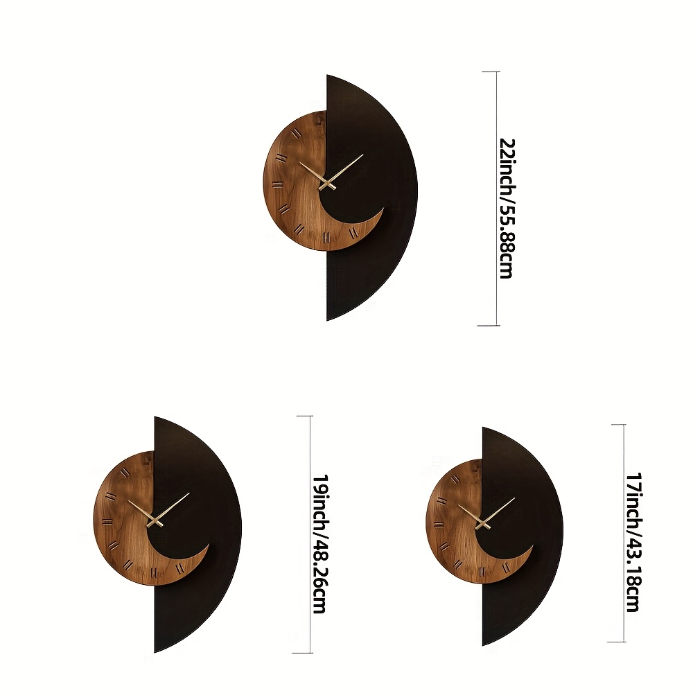 Artistic Silent Wall Clock in Decorative Wood