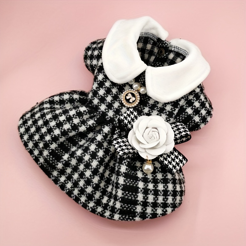 TEMU Christmas Santa Claus Pendant Plush Bow White Yellow Mesh Red Bow White Yellow Check Princess Swan Wedding Gown Wedding Dress Doll Collar Dog